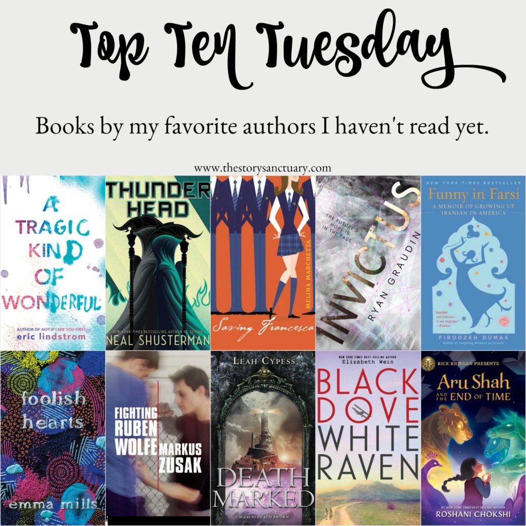 Top Ten Tuesay Books by Favorite Authors