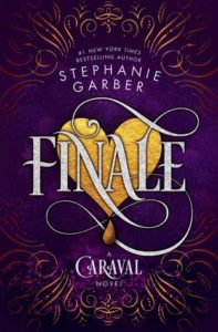 Finale by Stephanie Garber cover shows a golden heart bleeding a teardrop.