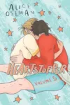 Heartstopper: Volume 5 by Alice Oseman cover shows two boys sitting on the ground facing each other and embracing, faces turned away from the audience.